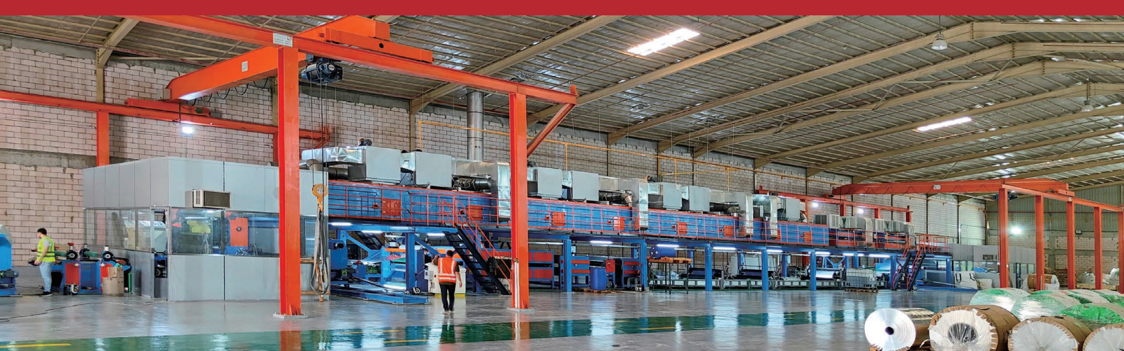 Aluminium Single Color Coating Single Bagning produktionslinje
