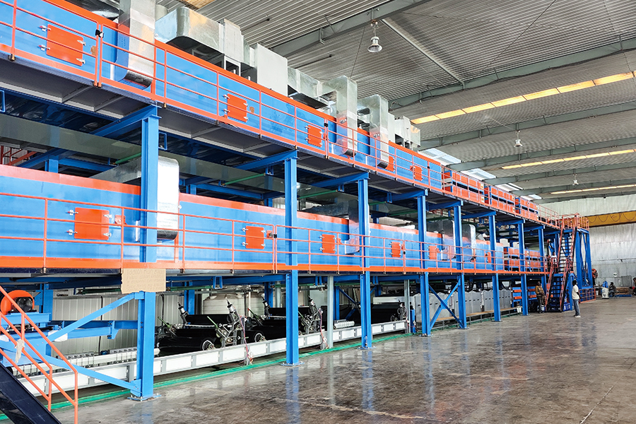 Aluminium Triple Color Coating Double Baging produktionslinje
